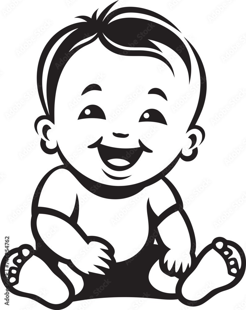 Laughing Lullabies Baby Emblem Design Happy Baby Hues Laughing Infant Illustration Laughing Lullabies Baby Emblem Design Happy Baby Hues Laughing Infant Illustration