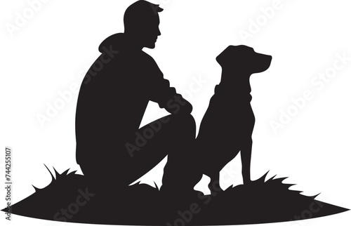 Two of a Kind Vector Design for Dog and Human Connection Tailored Icons Icon Graphics for Canine and Companion