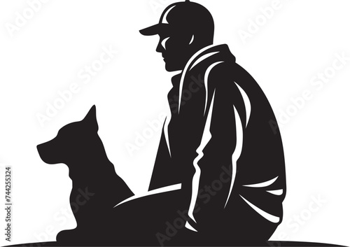 Bonded by Design Vector Design for Dog and Pal Connection Fur ever Friends Iconic Black Logo for Dog and Companion