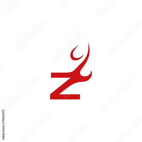 fire icon and letter z