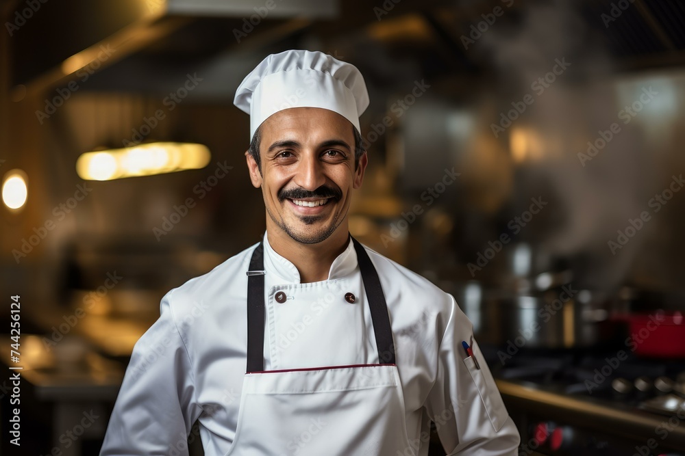 Portrait male chef. Food restaurant. Generate Ai Portrait male chef. Food restaurant. Generate Ai