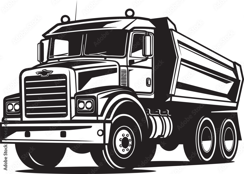 Dump Truck Dynamics Iconic Black Icon Graphics Black Beauty Dump Truck Black Logo Vector Dump Truck Dynamics Iconic Black Icon Graphics Black Beauty Dump Truck Black Logo Vector