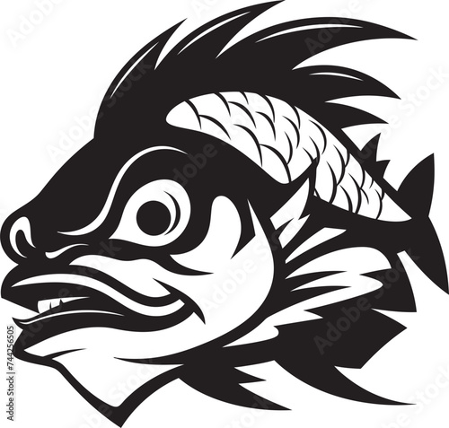 Marine Majesty Tropical Fish Iconic Design Tropical Temptations Fish Logo Vector