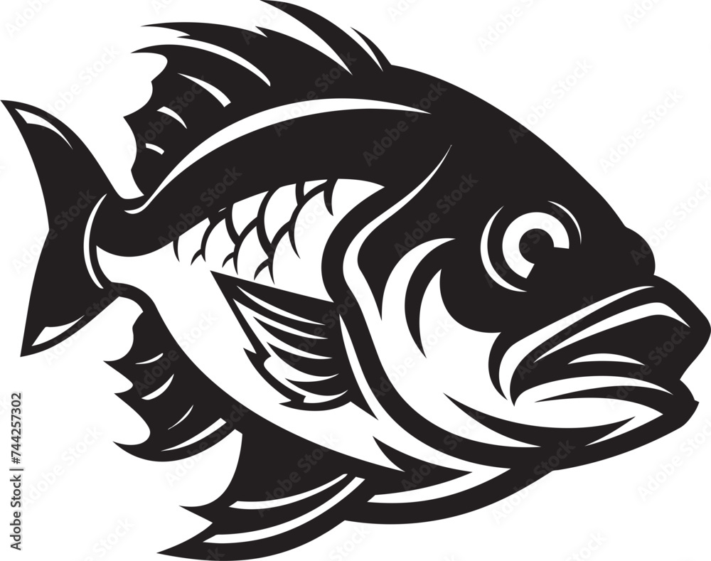 Tropical Harmony Vector Fish Logo Coral Cascade Exotic Fish Iconography Tropical Harmony Vector Fish Logo Coral Cascade Exotic Fish Iconography