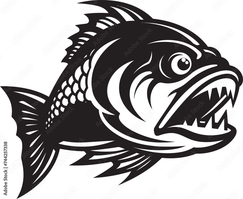 Nightmare Nautical Feared Fish Vector Icon Shadow Strike Black Mascot Design Graphics Nightmare Nautical Feared Fish Vector Icon Shadow Strike Black Mascot Design Graphics