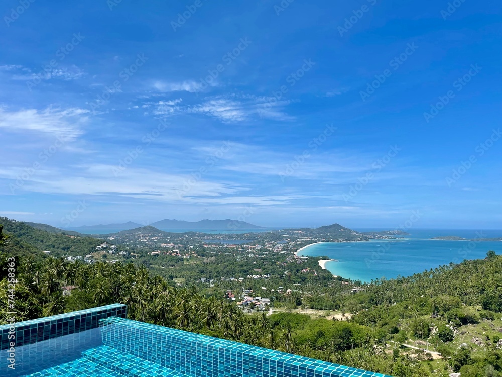 A view from above of Chaweng in Koh Samui, Thailand.