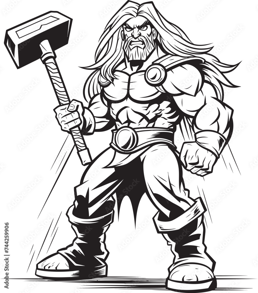 Fototapeta premium Axe Alacrity Vector Heroic Emblem Warriors Way Black Axe Icon