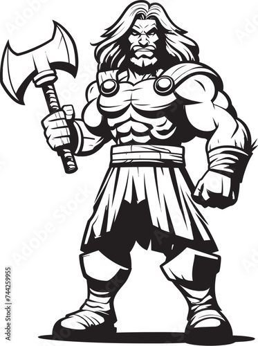 Defenders Devotion Iconic Heroic Emblem Blade Bearer Black Axe Warrior Logo