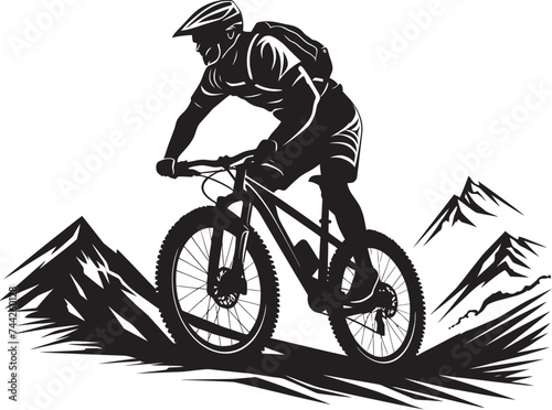 Speed Demon Vector Bike Icon Thrill Rider Black Logo Design