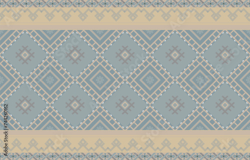 Aztec, Navajo geometric seamless pattern. Native American Southwest print. Ethnic design wallpaper, fabric, cover, textile, rug, blanket.