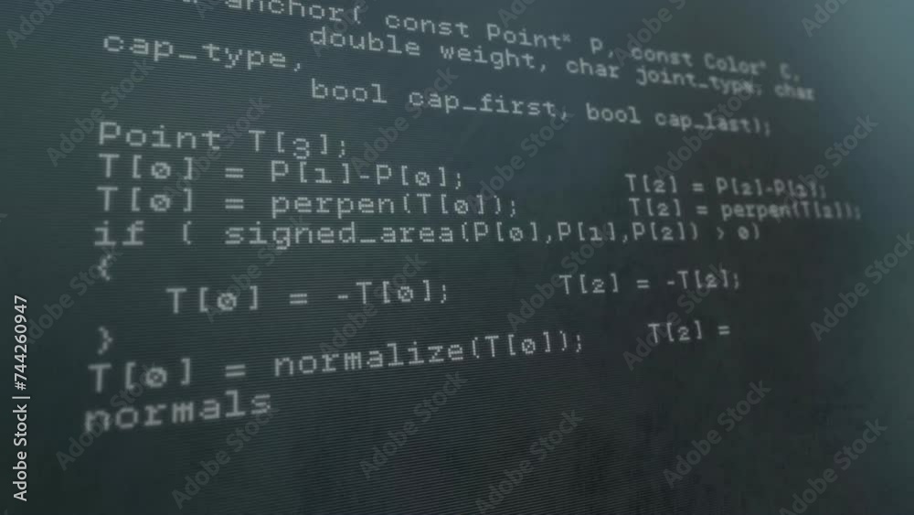 Animation of data processing over dark background Animation of data processing over dark background
