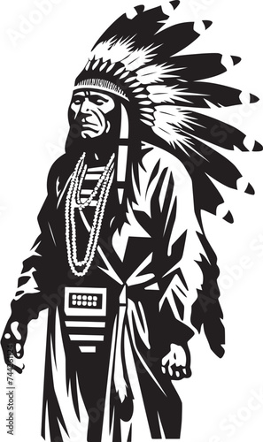 Trailblazer Honor Black Chief Design Guardian of Tradition Iconic Chief Emblem