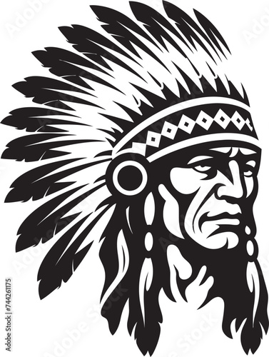 Guiding Light Chief Logo Icon Soul of the Tribe Black Chief Emblem