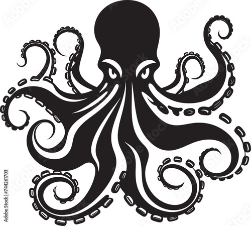 Abyssal Authority Octopus Logo Design Tentacle Tactic Vector Icon Emblem