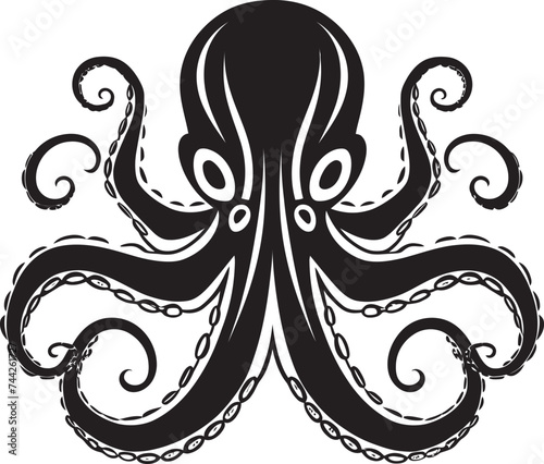 Deep Sea Dominion Vector Emblem Graphics Abyssal Authority Black Logo Icon