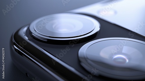 extreme close-up of a phone's camera lens