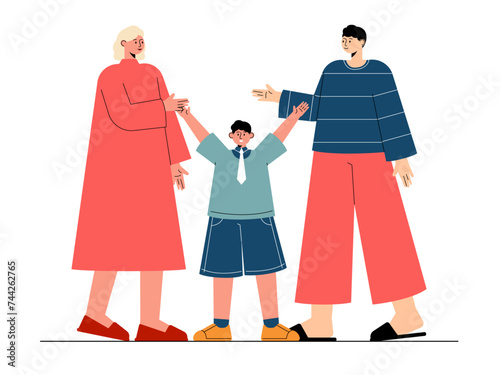 Social diversity vector illustration.