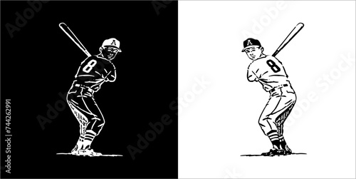 Illustration vector graphics of baseball icon
