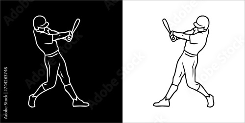 Illustration vector graphics of baseball icon