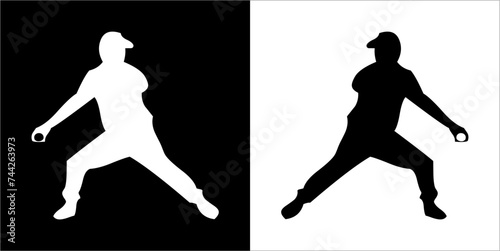 Illustration vector graphics of baseball icon