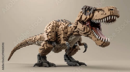 tyrannosaurus rex made of legos generative ai