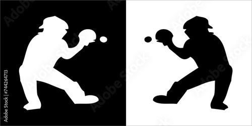 Illustration vector graphics of baseball icon
