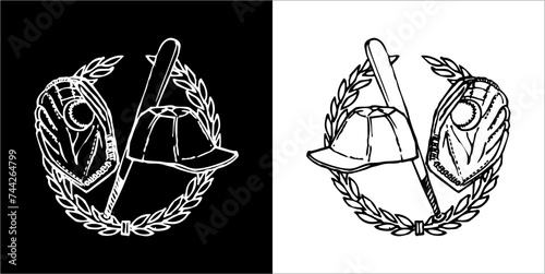 Illustration vector graphics of baseball icon