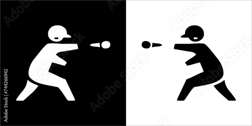 Illustration vector graphics of baseball icon