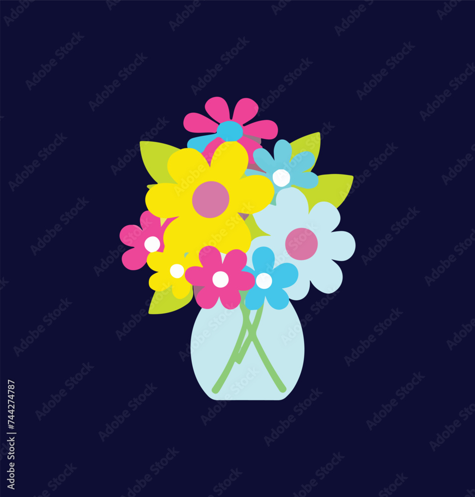 Flowers in a box offered as gifts and in distinctive colours