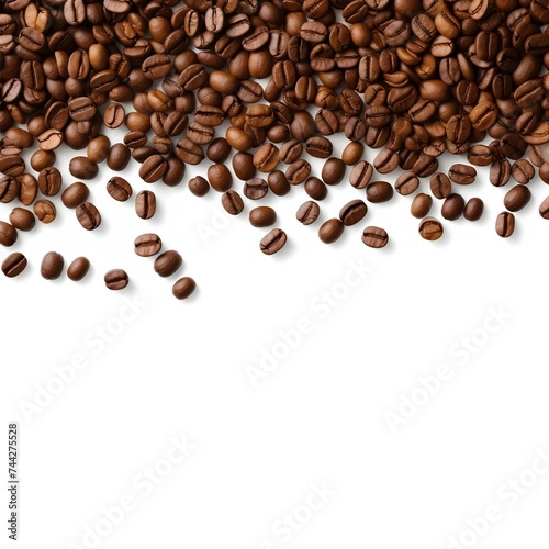 Coffee beans on a white background © Peludis