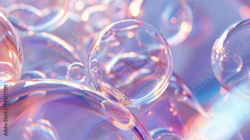 Dance of Radiance: Macro Views into the World of Soap Bubbles_Generative AI