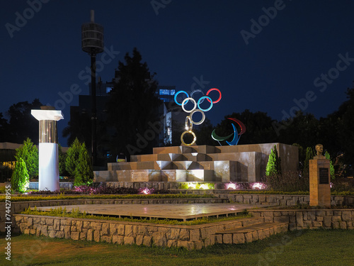 Views of the San Borja district in Lima Peru at night