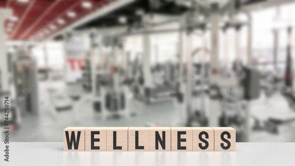 Obraz premium The Wellness on Fitness Background for Health concept 3d rendering.