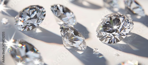 Sparkling diamonds, the ultimate symbol of luxury and wealth in the gemstone industry