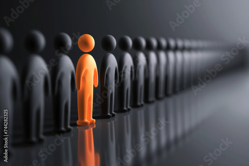 Standing Out from the Crowd - Orange Figurine Highlight