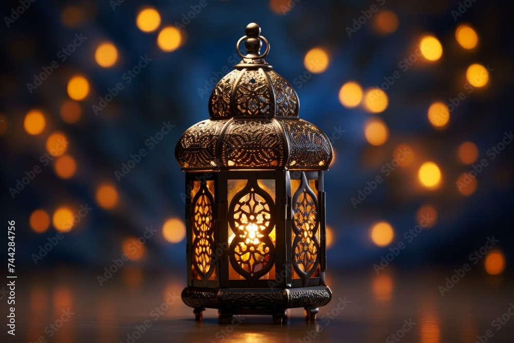 Ramadan holiday. Moroccan ornamental lantern. Generate Ai Ramadan holiday. Moroccan ornamental lantern. Generate Ai