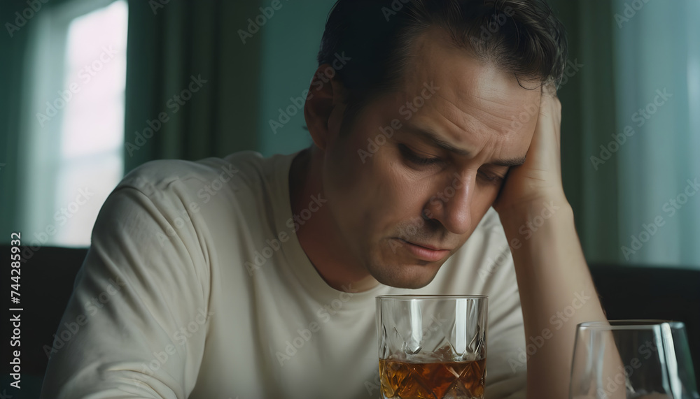 sad man with glass of alcohol
sad man with glass of alcohol