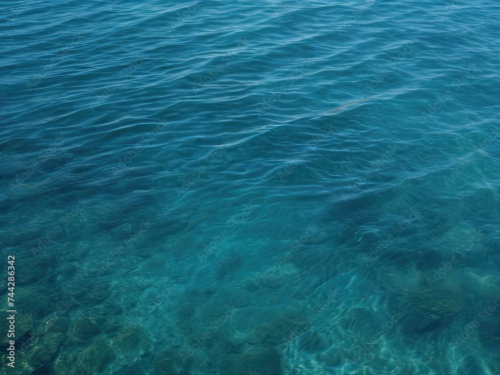 The texture of the water surface is viewed from above.