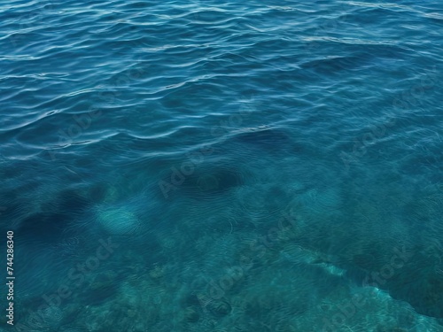 The texture of the water surface is viewed from above. © Romaboy