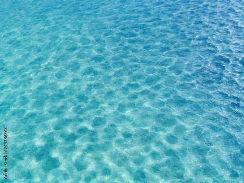 The texture of the water surface is viewed from above.