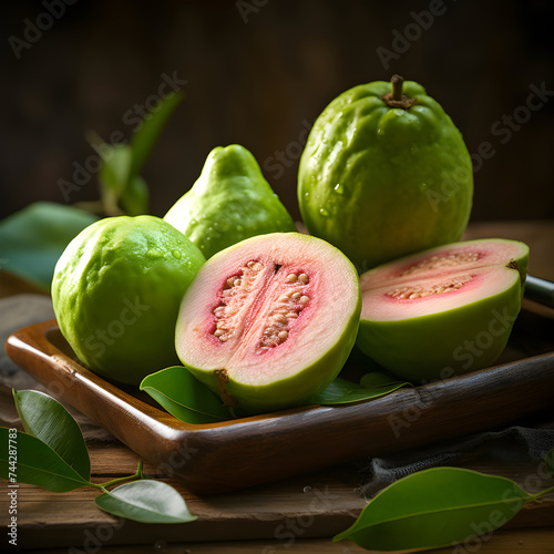 Vibrant Guava Fruit Still Life: A Fusion of Health, Taste, and Beauty