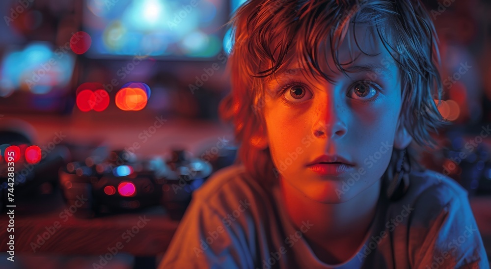 A captivating portrait of a young boy, gazing directly at the camera with an intense human face that reflects both innocence and maturity A captivating portrait of a young boy, gazing directly at the camera with an intense human face that reflects both innocence and maturity