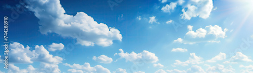blue sky with clouds . nature background