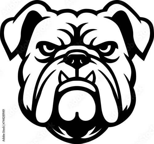 Bulldog mascot head dog vector logo