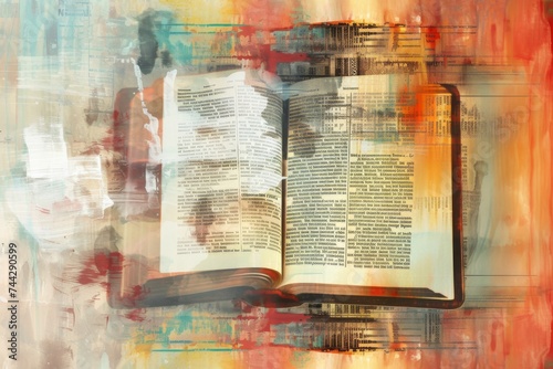 Deconstructing the significance of a bible through abstract representation