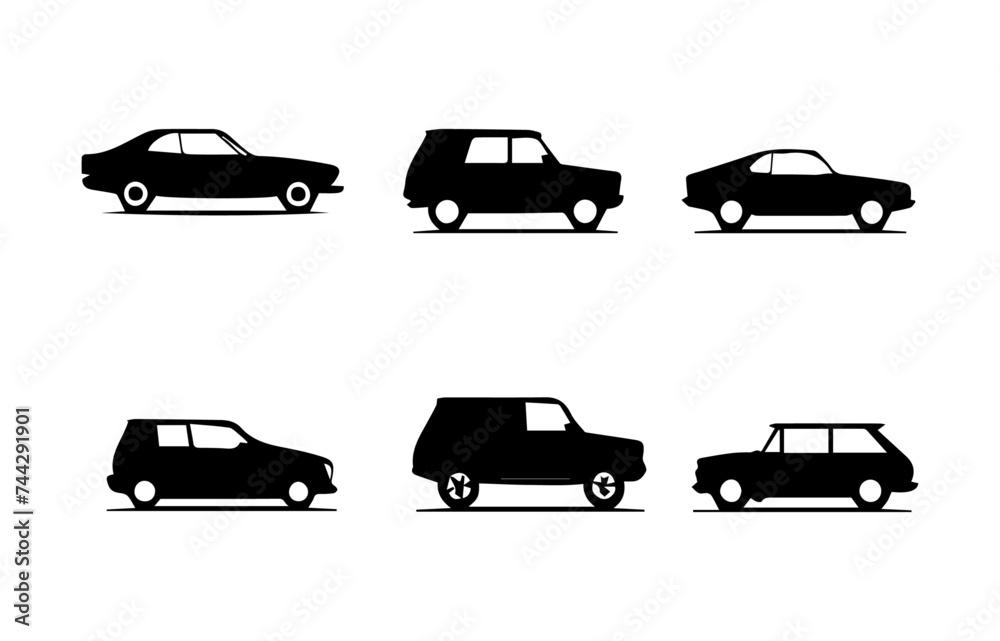 Fototapeta premium silhouettes of cars with different design