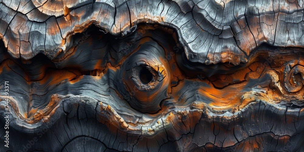 Immerse yourself in the intricate patterns and earthy textures of a mesmerizing wood, a pure expression of nature's artistic brilliance - obrazy, fototapety, plakaty 