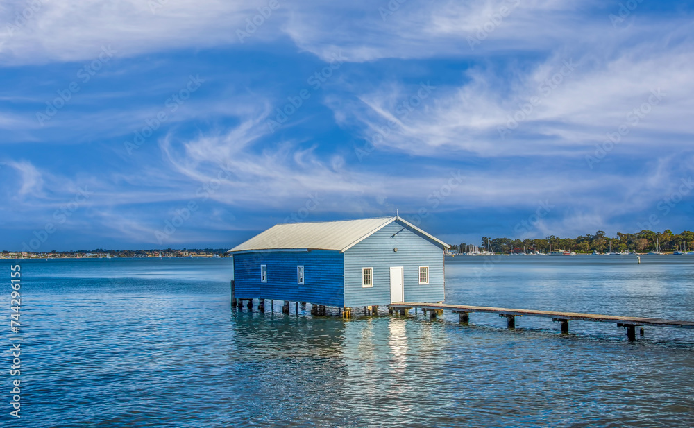 The Crawley boatshed on the Swan River in Perth, Western Australia.