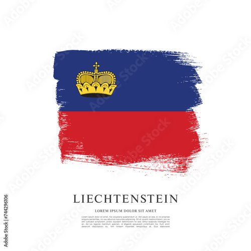flag of liechtenstein vector illustration