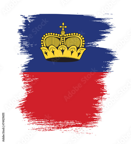 flag of liechtenstein vector illustration